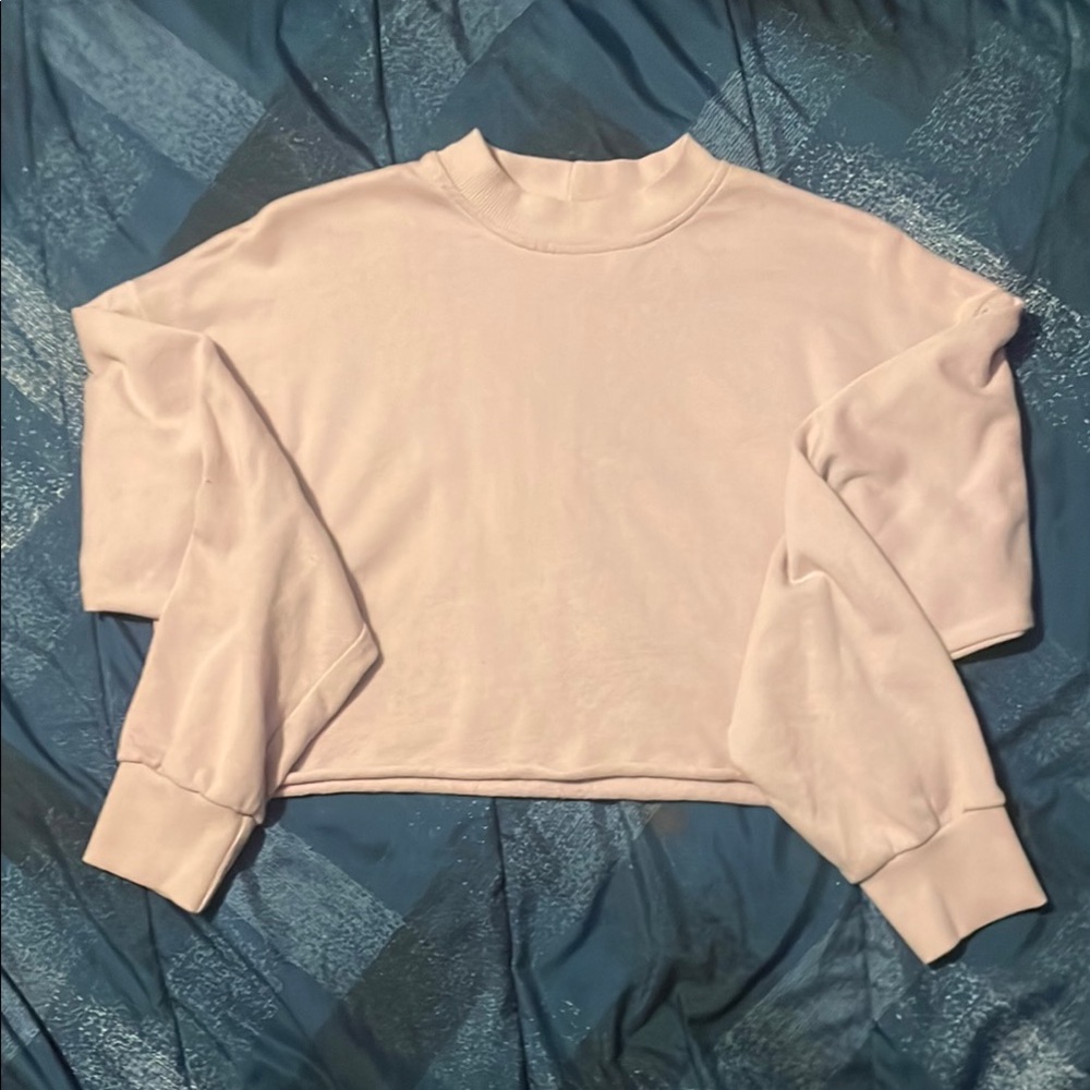 Heart Hips Purple Cropped Boxy Sweatshirt